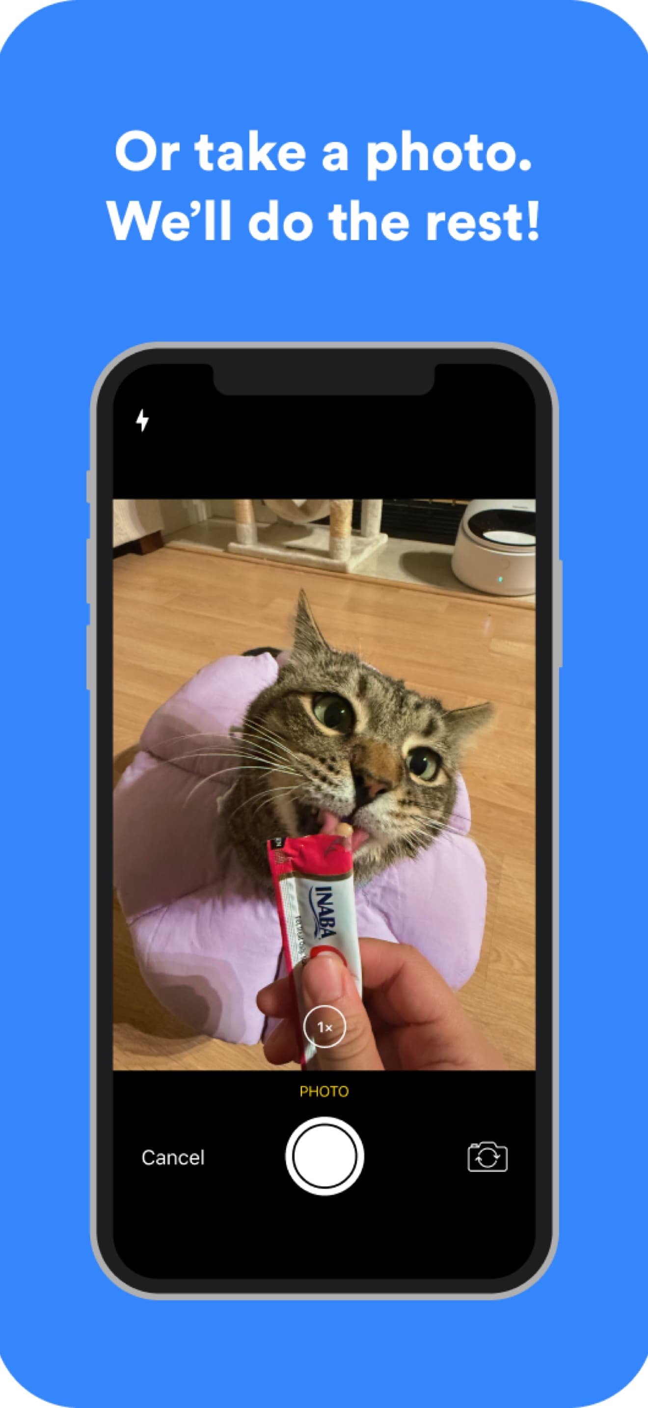 Chubby App Store screenshot showing a photo food scan
