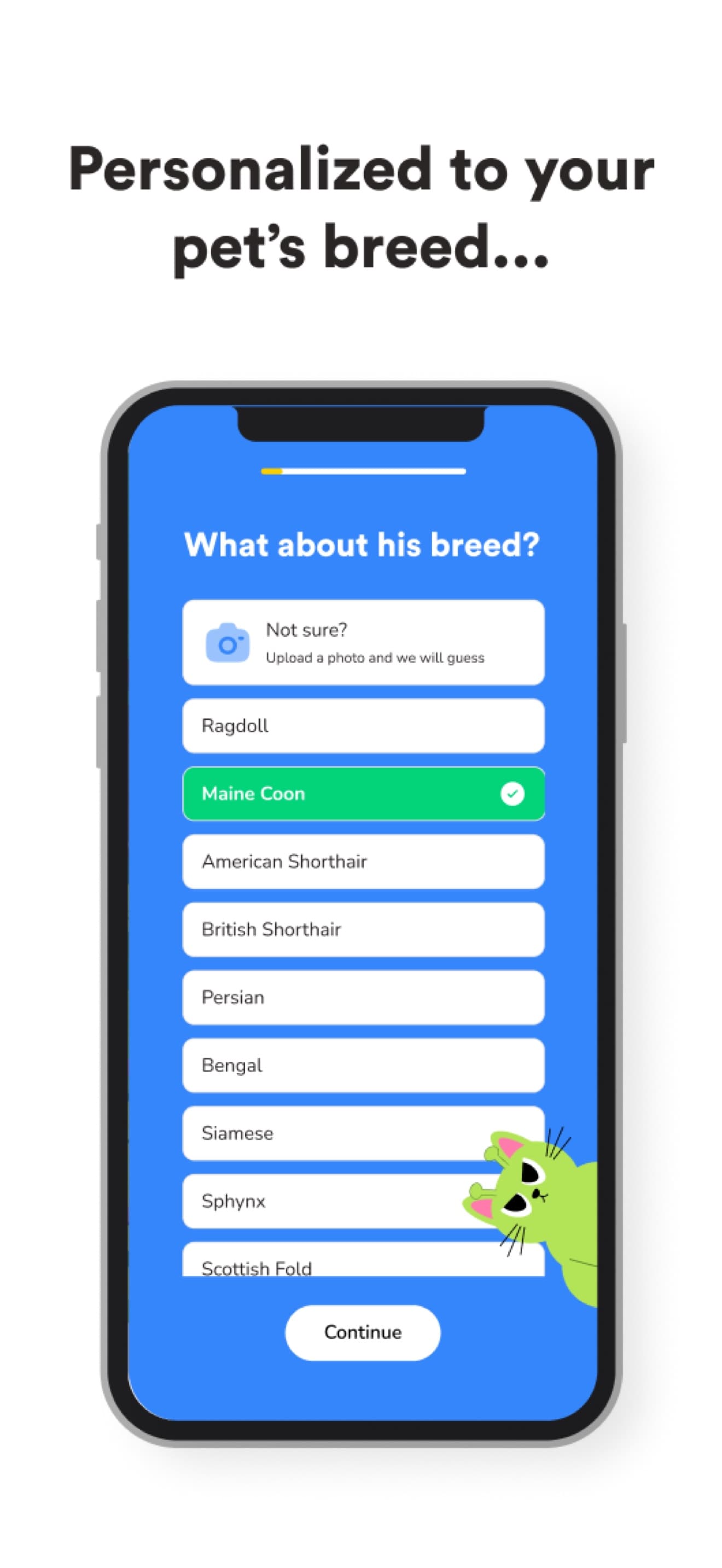 Chubby setup personalizes targets to your pet’s breed